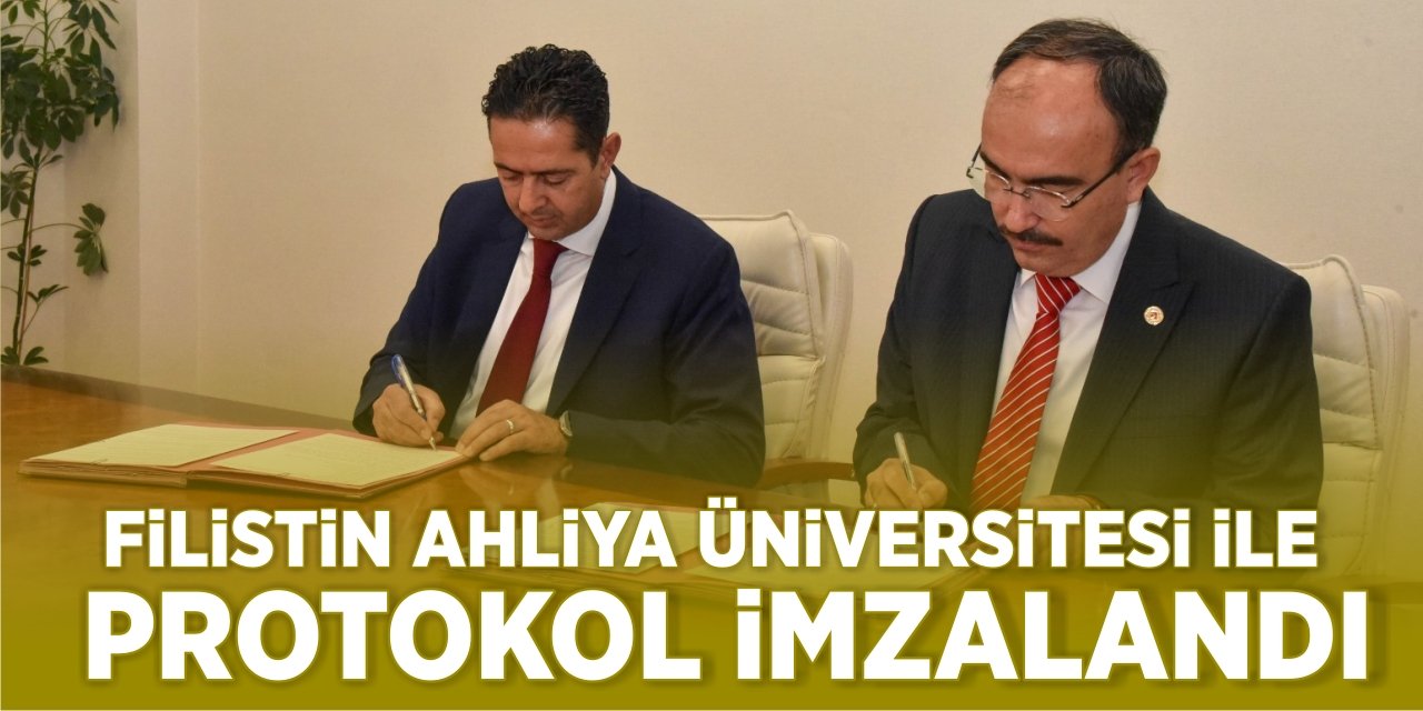 BŞEÜ ile Filistin Ahliya Üniversitesi arasında İş Birliği Protokolü İmzalandı