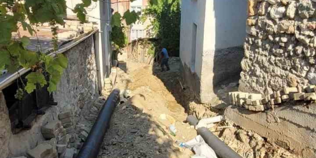 İnhisar’da Kanalizasyon Yenileme Çalışması Yapıldı