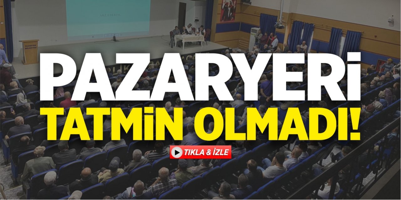 Pazaryeri tatmin olmadı!