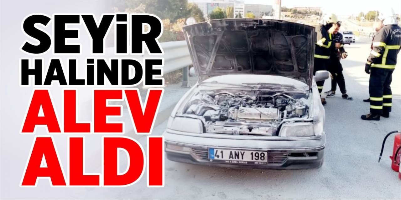 Seyir halinde alev aldı!