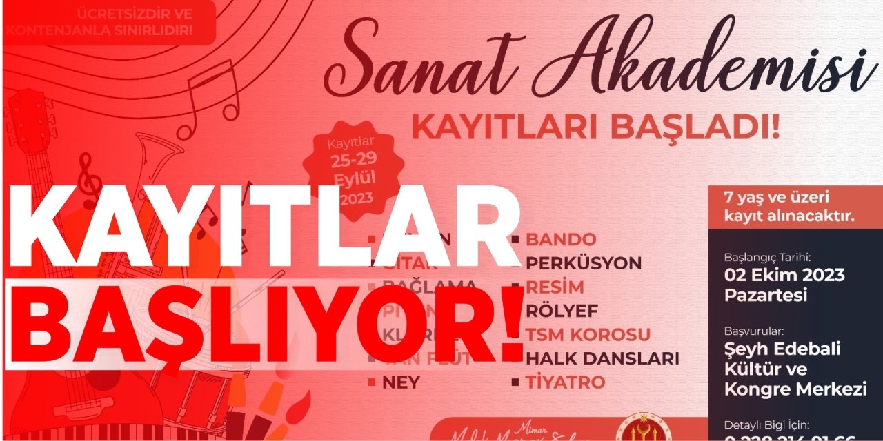 Sanat Akademisi Kayıtları Başladı