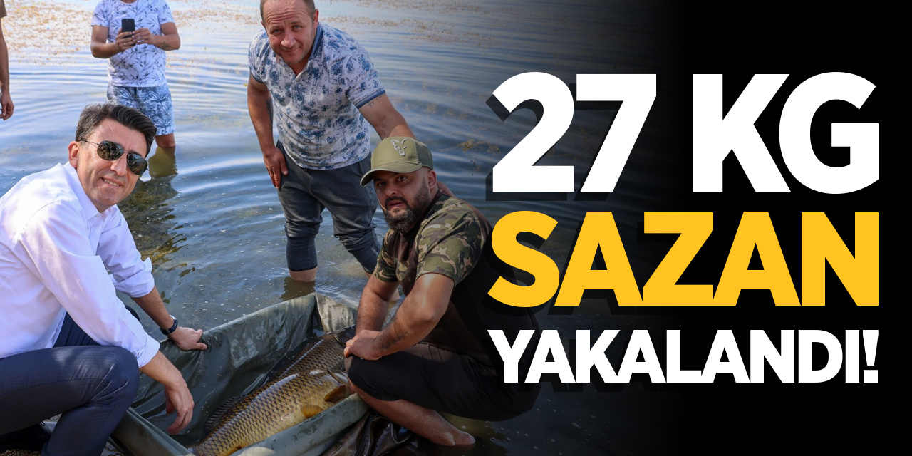 27 KG Sazan Yakalandı!