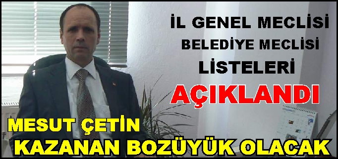 BOZÜYÜK AK PARTİ DE LİSTELER AÇIKLANDI