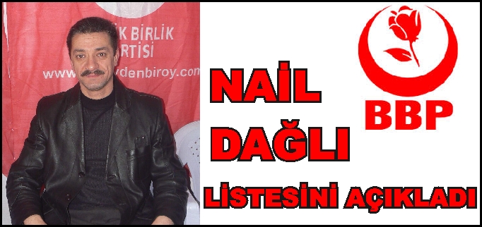NAİL DAĞLI LİSTESİNİ AÇIKLADI