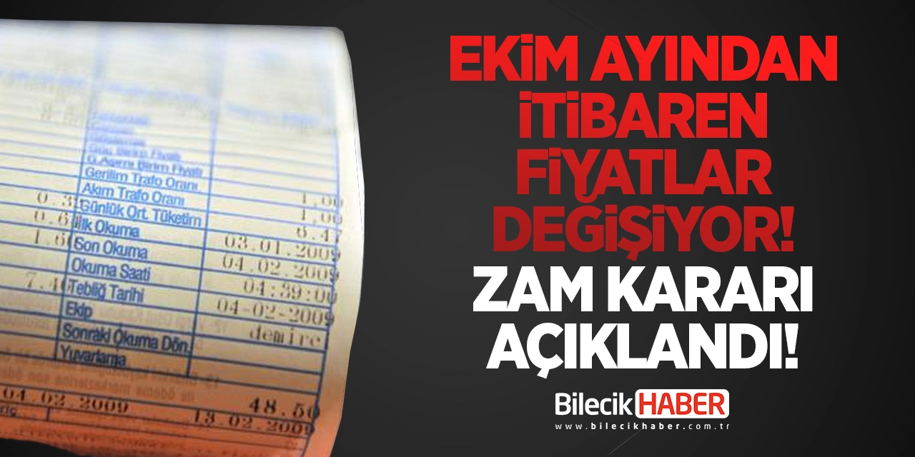 Ekim ayından itibaren fiyatlar değişiyor! Zam kararı açıklandı!