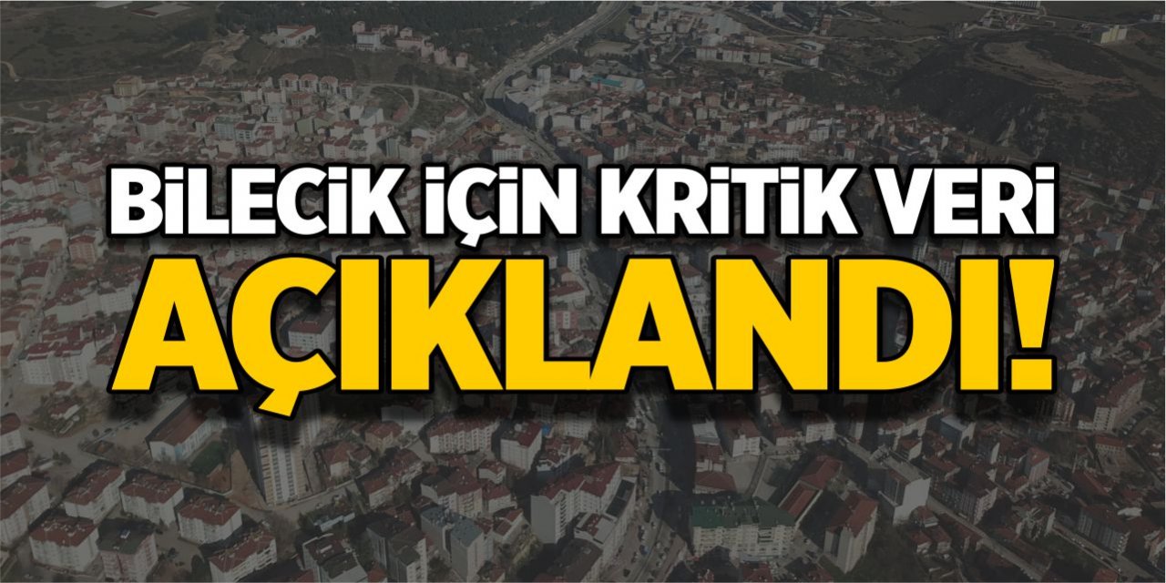 Bilecik için kritik veri açıklandı!