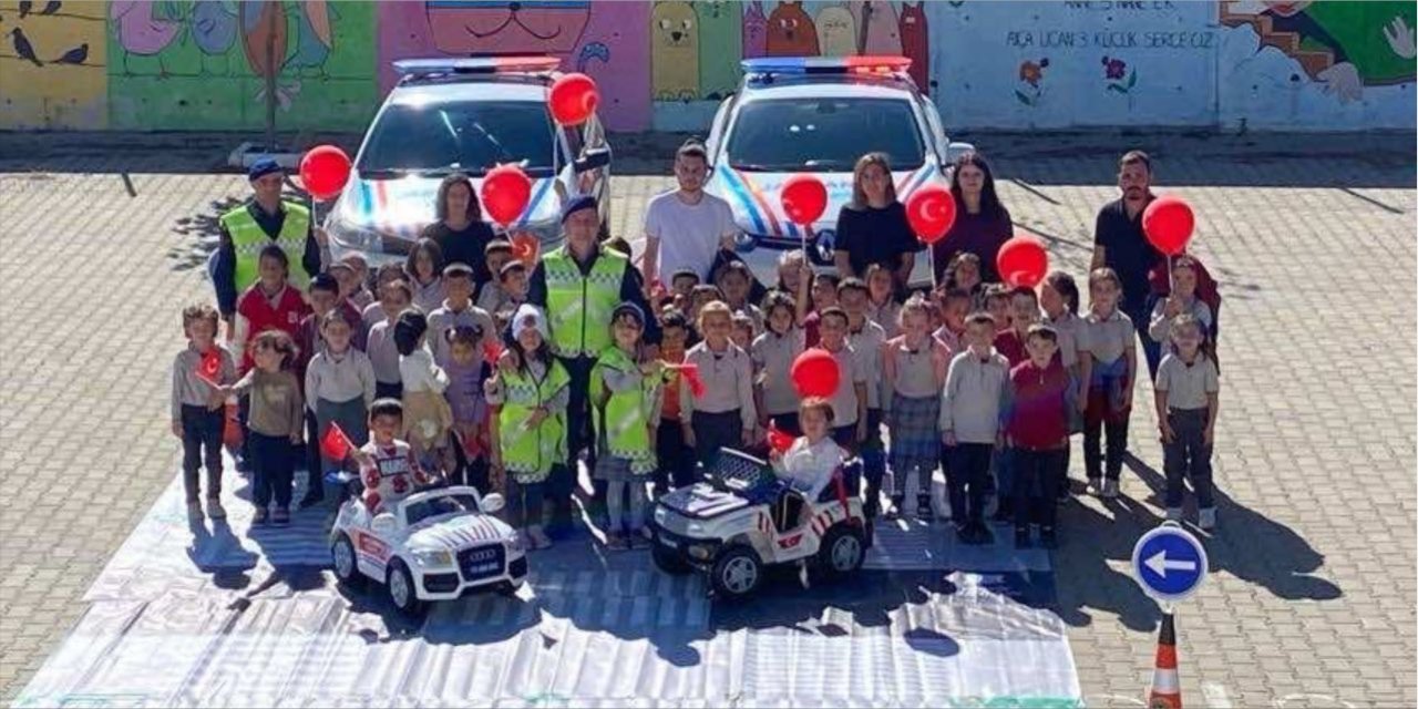 Öğrencilere trafik eğitimi verildi