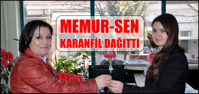 MEMUR-SEN KARANFİL DAĞITTI