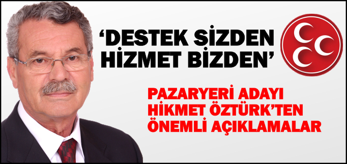 "DESTEK SİZDEN HİZMET BİZDEN"