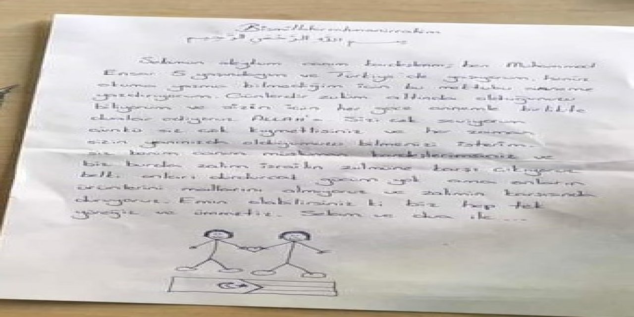 Küçük Muhammed'ten Gazze’deki Kardeşlerine Duygulandıran Mektup