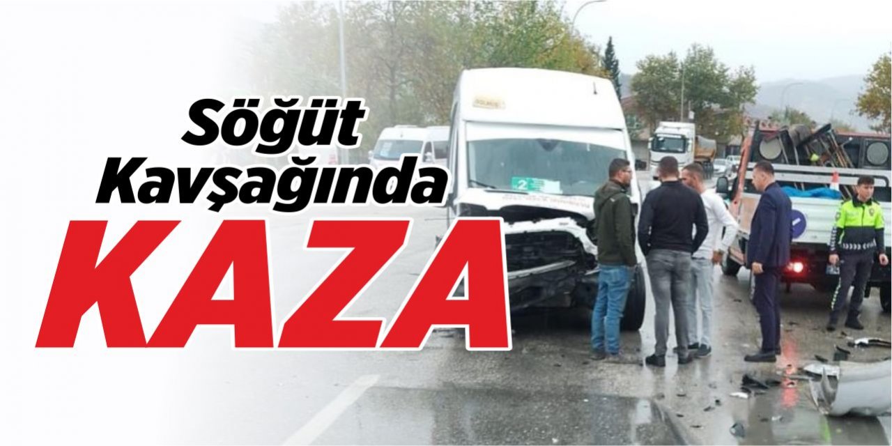 Söğüt kavşağında kaza!