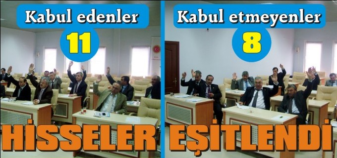 HİSSELER EŞİTLENDİ