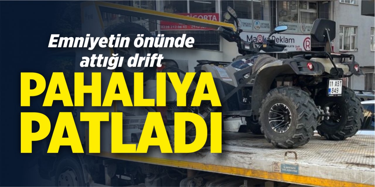 Emniyetin önünde attığı drift pahalıya patladı!