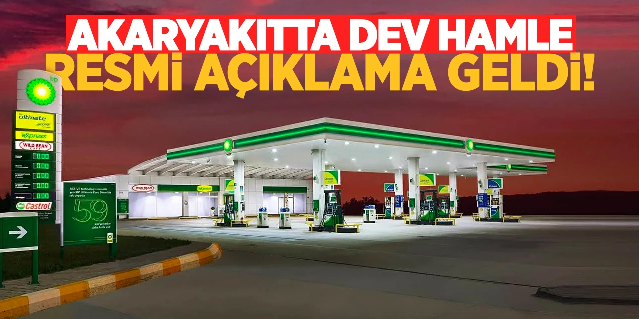 Akaryakıtta dev hamle! Resmi açıklama geldi!