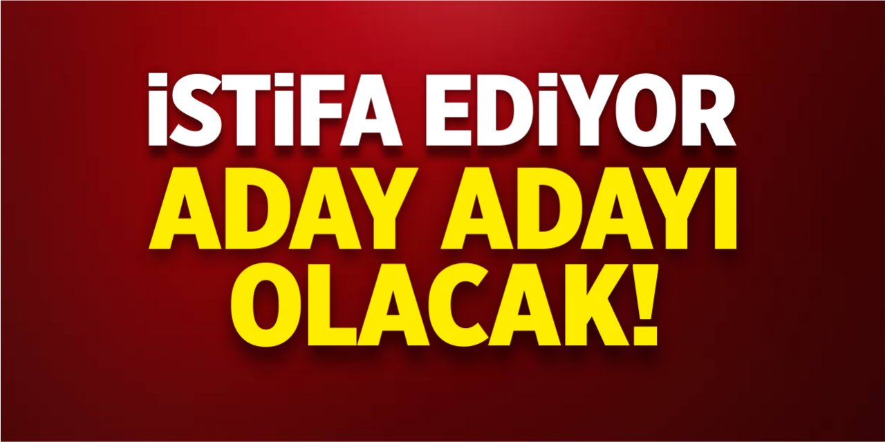 İstifa ediyor, aday adayı olacak!