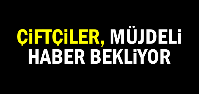 ÇİFTÇİLER , MÜJDELİ HABER BEKLİYOR