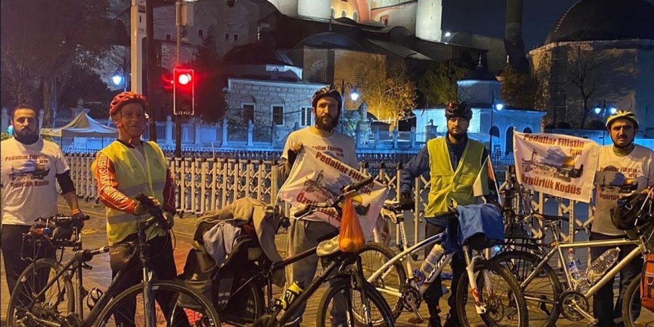 Filistin’e Destek İçin 41 Saat Pedal Çevirdiler
