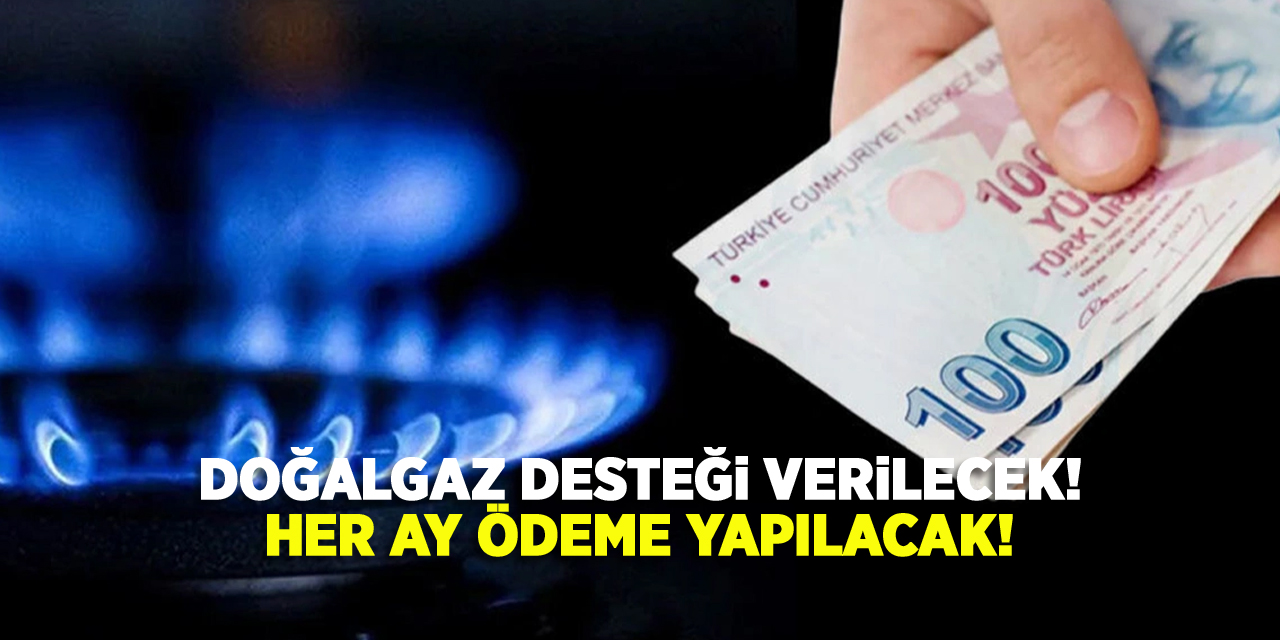 Doğalgaz Desteği Verilecek! Her Ay Ödeme Yapılacak!