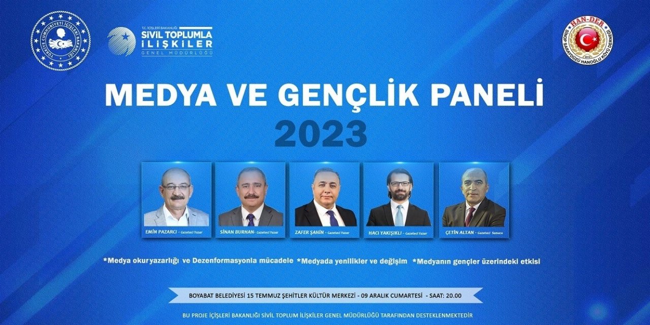 Medya ve Gençlik Paneli Sinop'ta yapılacak