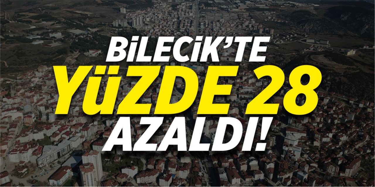 Bilecik’te yüzde 28 azaldı!