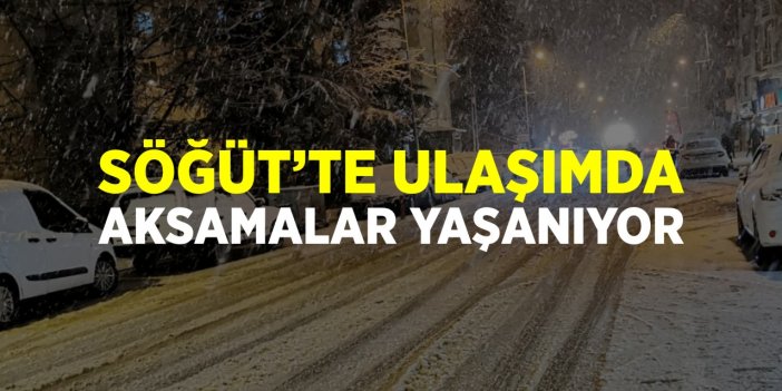 Söğüt'te ulaşımda aksamalar yaşanıyor