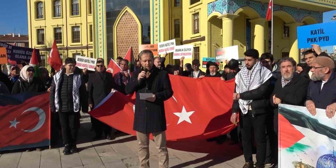 Terör Örgütü Pkk, İsrail Ve Abd Protesto Edildi