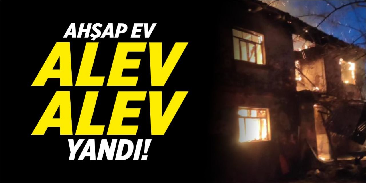 Ahşap ev alev alev yandı!