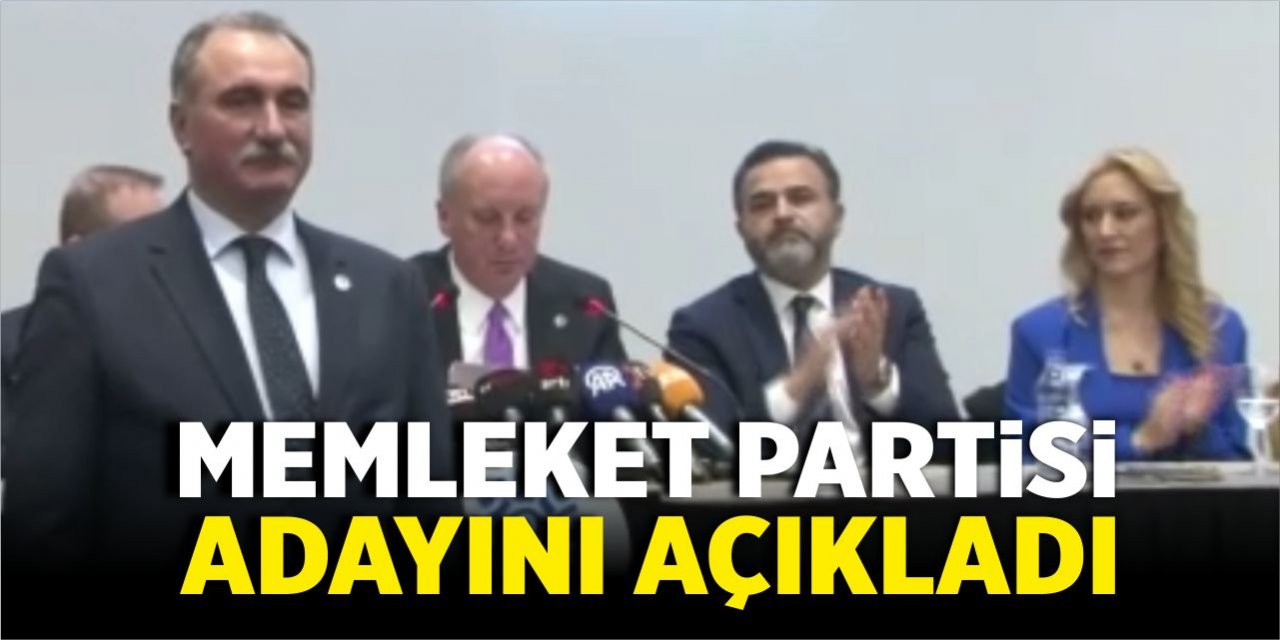 Memleket Partisi adayını açıkladı