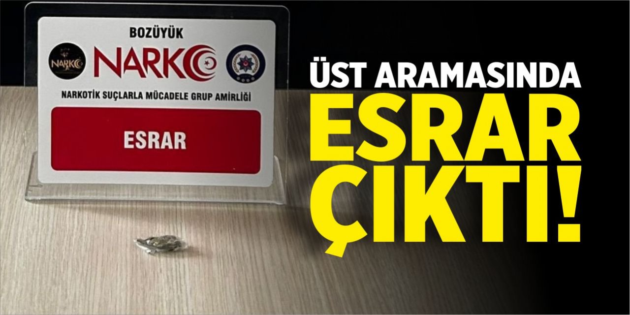 Üst aramasında esrar çıktı!