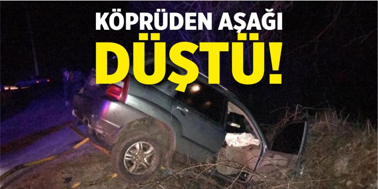 Köprüden aşağı düştü!