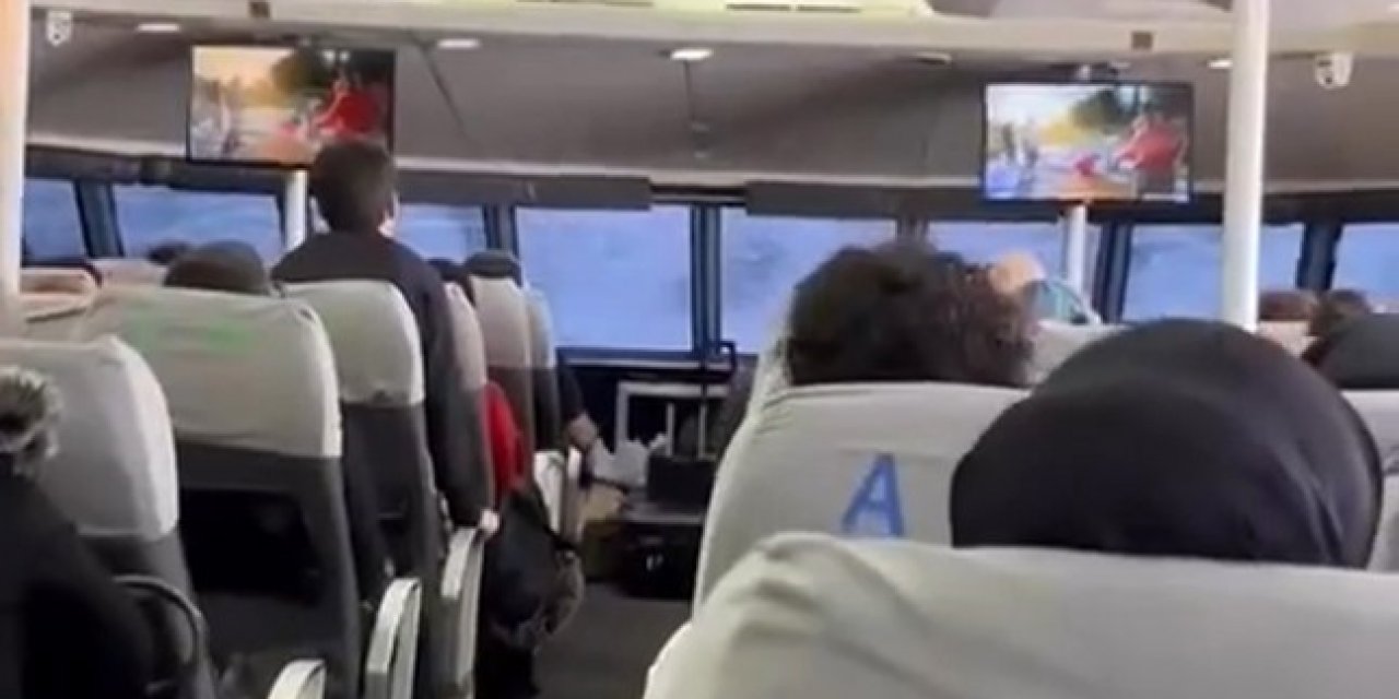 Deniz Otobüsünde Korku Dolu Anlar Kamerada