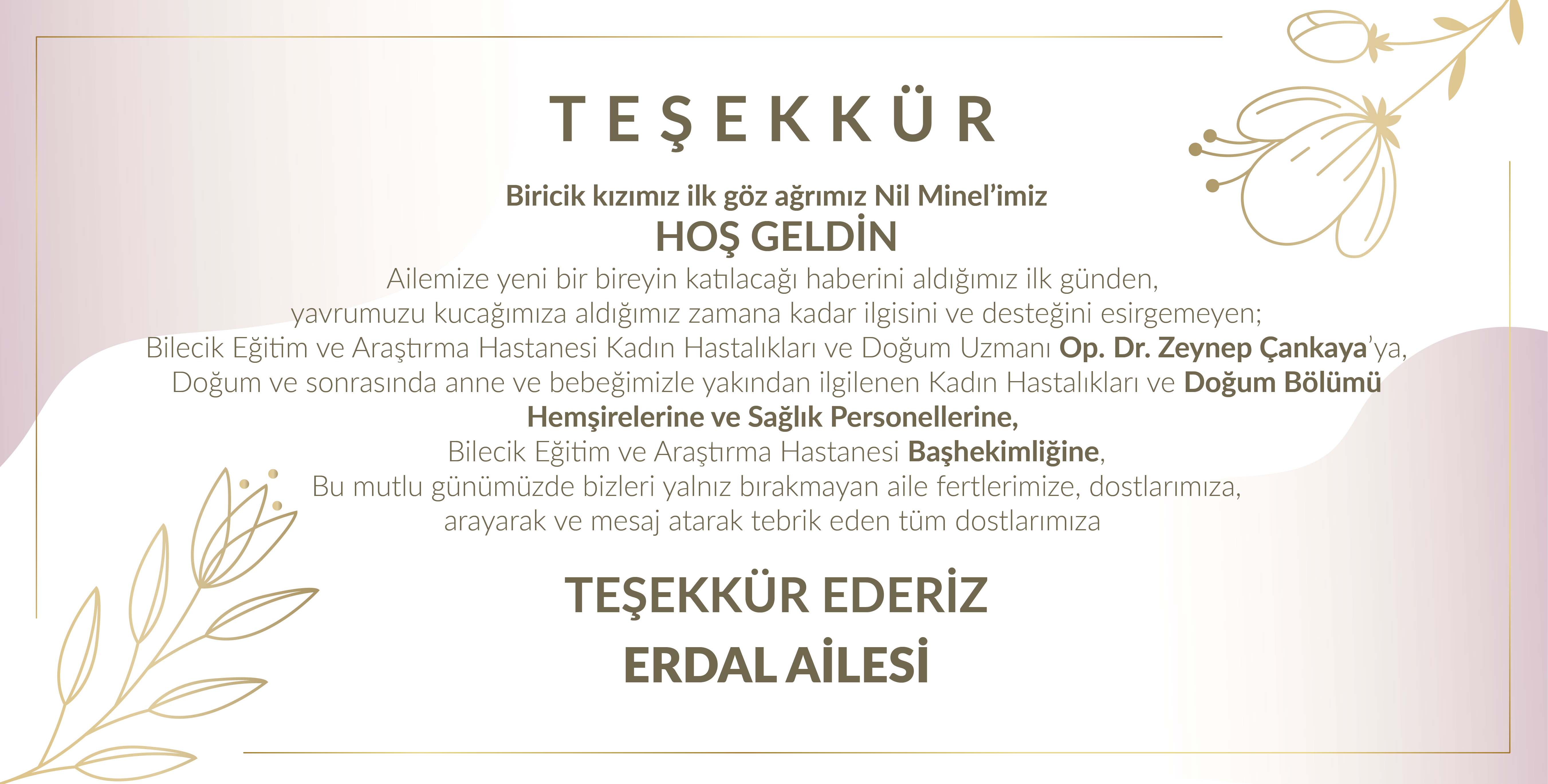 Teşekkür