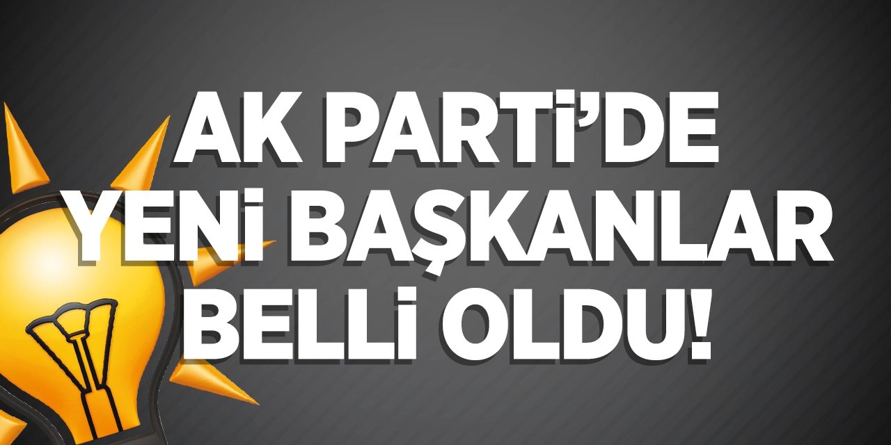 AK Parti'de yeni başkanlar belli oldu!