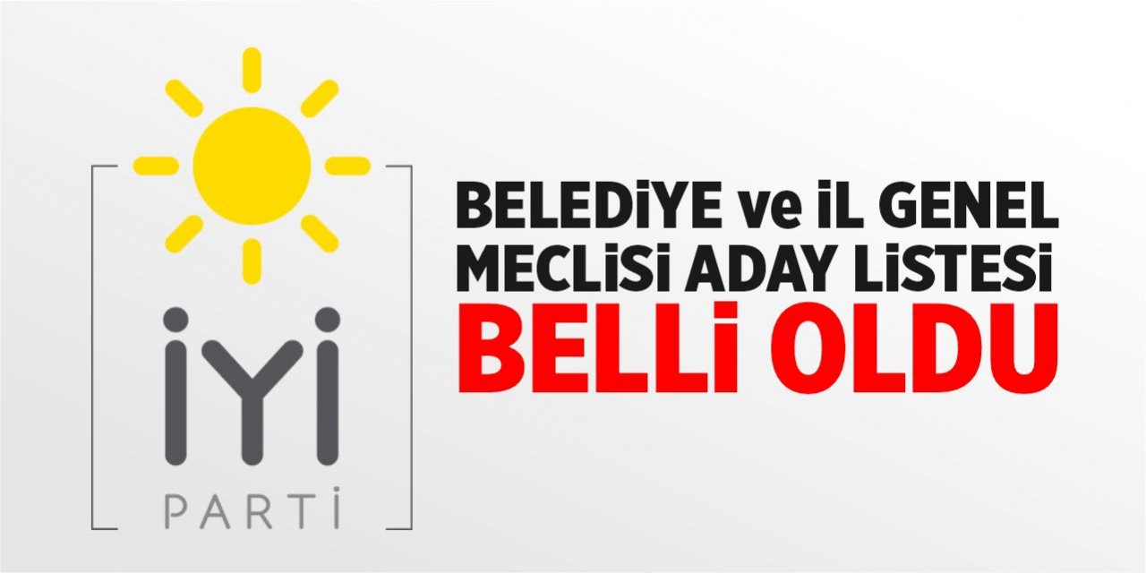 İYİ Parti Bozüyük Belediye Meclisi ve İl Genel Meclisi Aday Listesi belli oldu