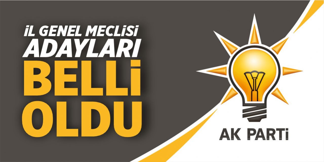 AK Parti İl Genel Meclisi Adayları belli oldu