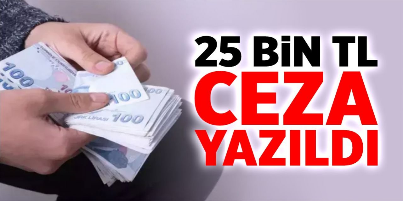 25 bin TL ceza yazıldı