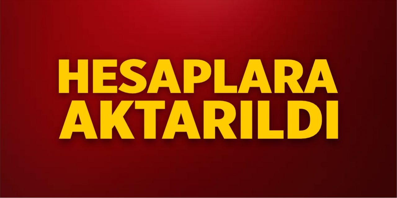 Hesaplara aktarıldı