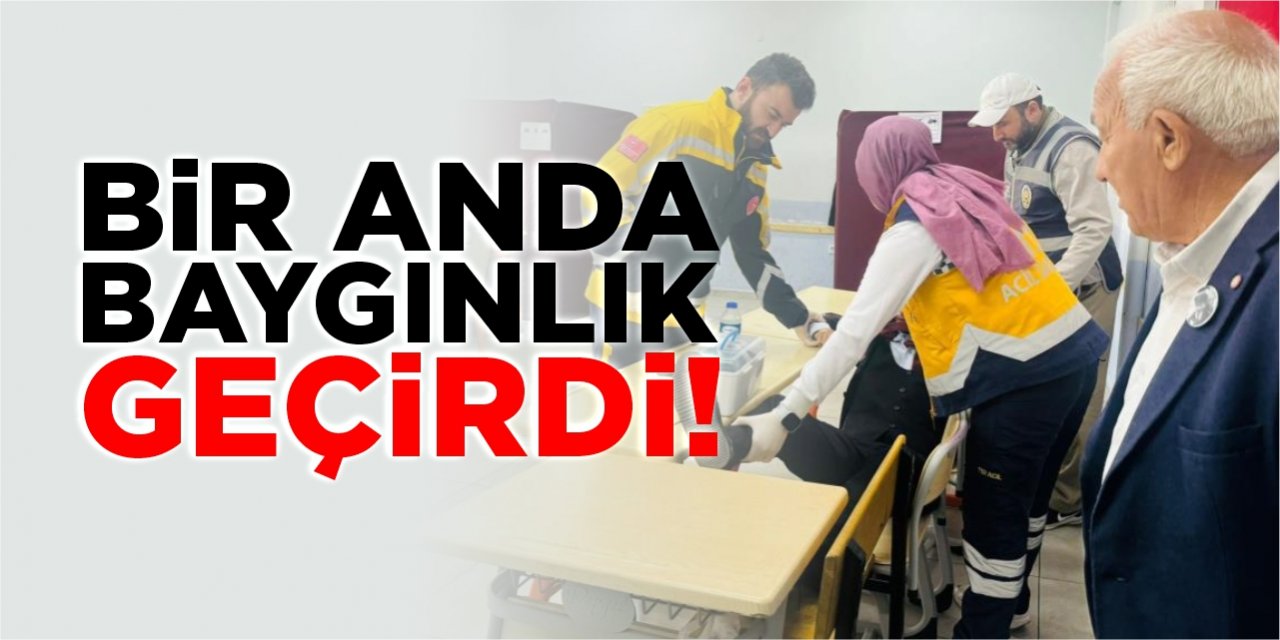 Bir anda baygınlık geçirdi