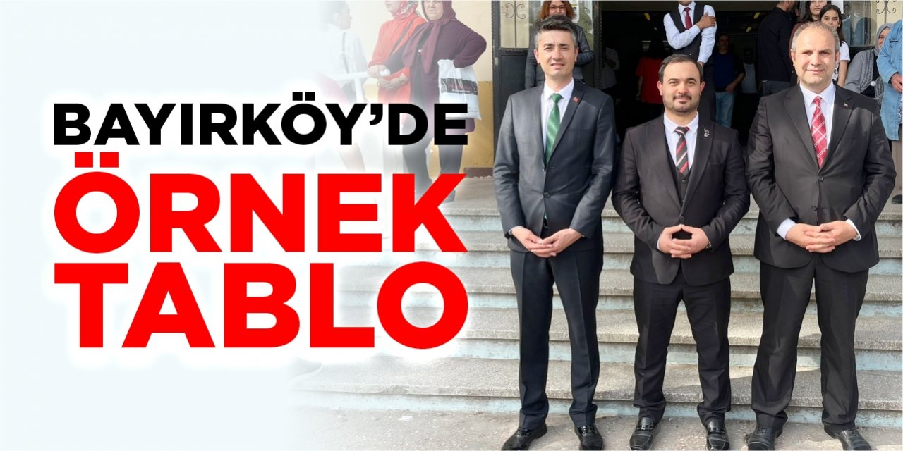 Bayırköy'de örnek tablo