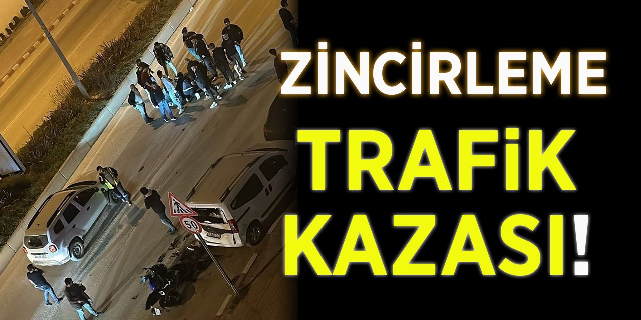 Zincirleme trafik kazası!