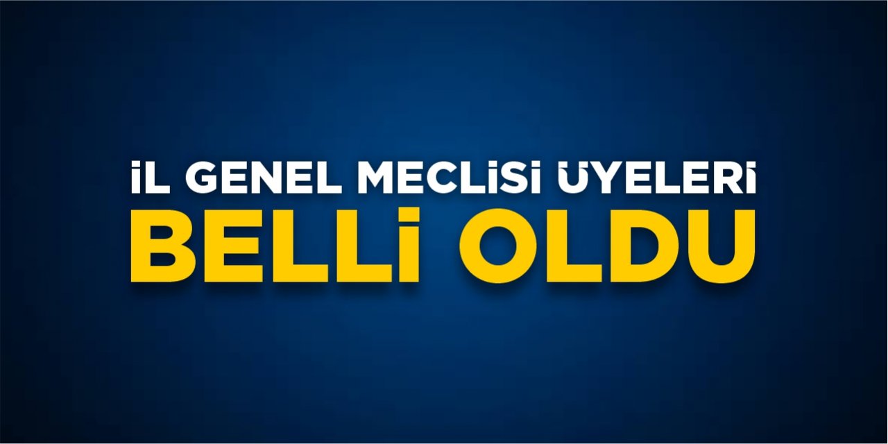 İl Genel Meclisi üyeleri belli oldu