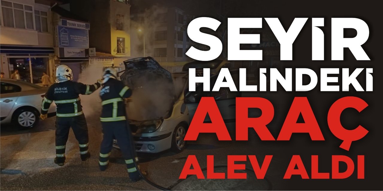 Seyir Halindeki Araç Alev Aldı