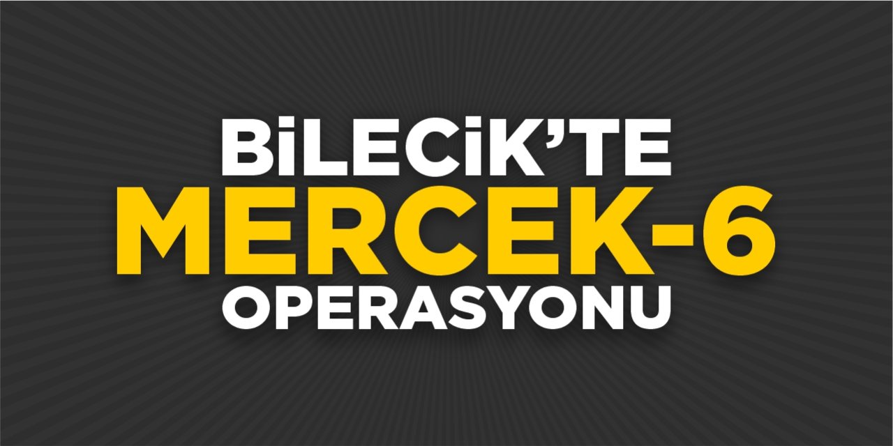 Bilecik’te “MERCEK-6” operasyonu