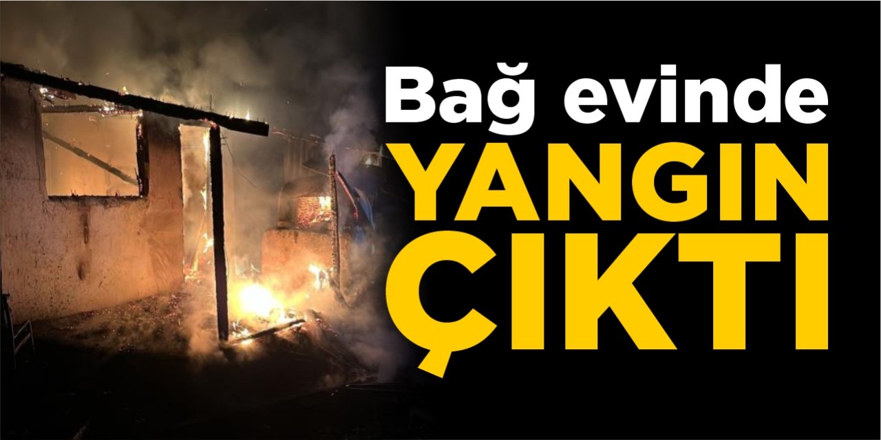 Bağ evinde yangın çıktı