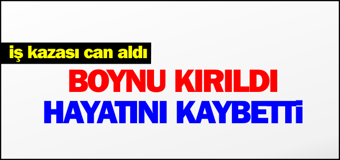 İŞ KAZASI CAN ALDI