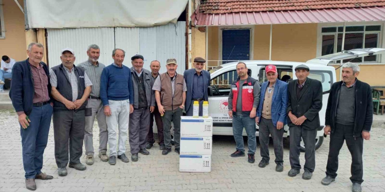 Çiftçilere Ücretsiz İlaç Dağıtıldı