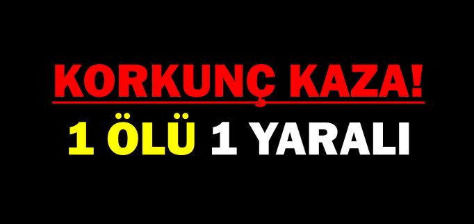 KORKUNÇ KAZA 1 ÖLÜ, 1 YARALI