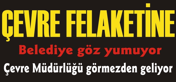 ÇEVRE FELAKETİNE BELEDİYE GÖZ YUMUYOR, ÇEVRE MÜDÜRLÜĞÜ GÖRMEZDEN GELİYOR