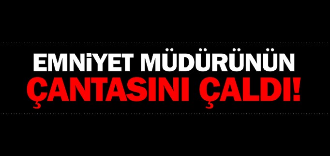 EMNİYET MÜDÜRÜNÜN ÇANTASINI ÇALDI