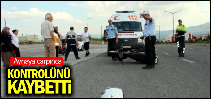 AYNAYA ÇARPINCA KONTROLÜNÜ KAYBETTİ